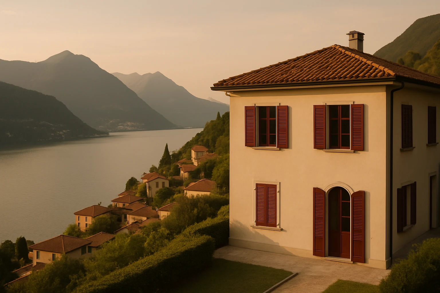 Serramenti in provincia di Como — vista architettonica del territorio