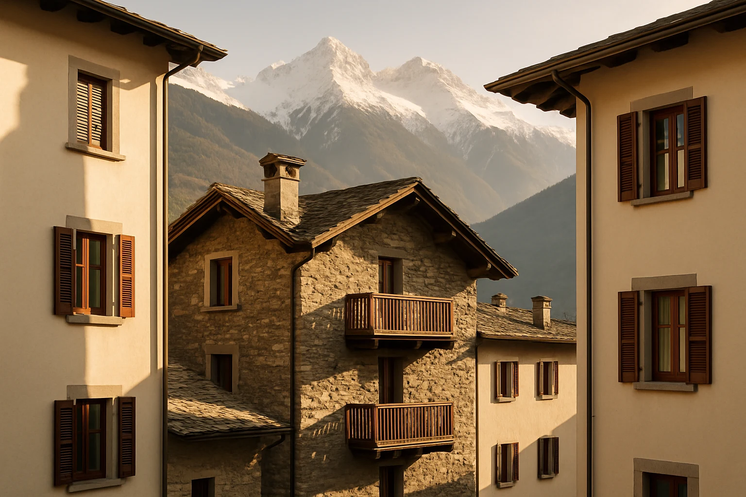 Serramenti in provincia di Sondrio — vista architettonica del territorio